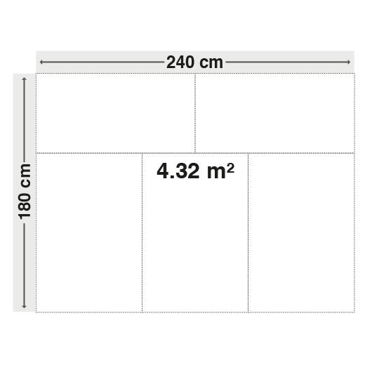 Einbausmaß Pixlum Bausatz 180x240cm