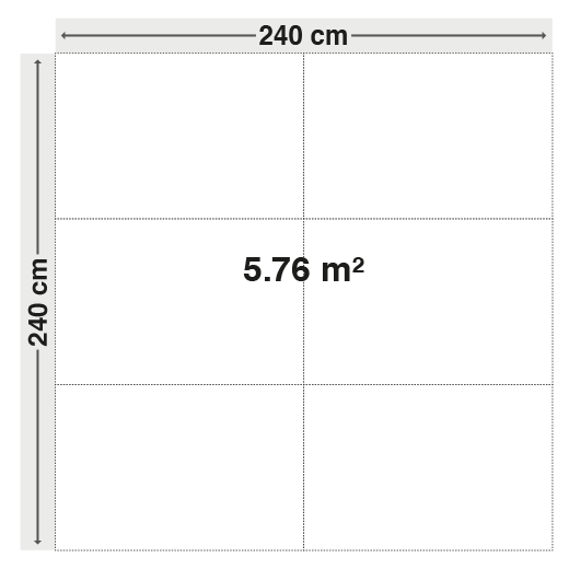 Einbausmaß Pixlum Bausatz 240x240 cm