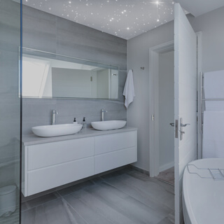 LED Sternenhimmel - Badezimmer Feuchtraum - Deckenmontage Pixlum Foam