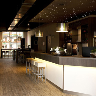 LED Sternenhimmel - Bar Restaurant Caffee - Deckenmontage Pixlum Plaster